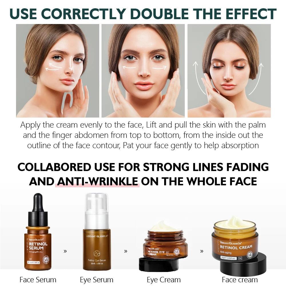 Retinol Facial Cream Anti-Aging Removal Wrinkle Fine Lines Repair Skin Barrier Whitening Brightening Moisturizing Face Cream